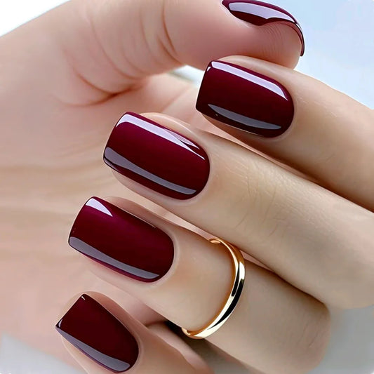 Dark Brown Press-On Nails - Long Acrylic Full Cover Tips