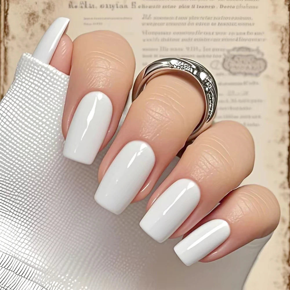 Dark Brown Press-On Nails - Long Acrylic Full Cover Tips