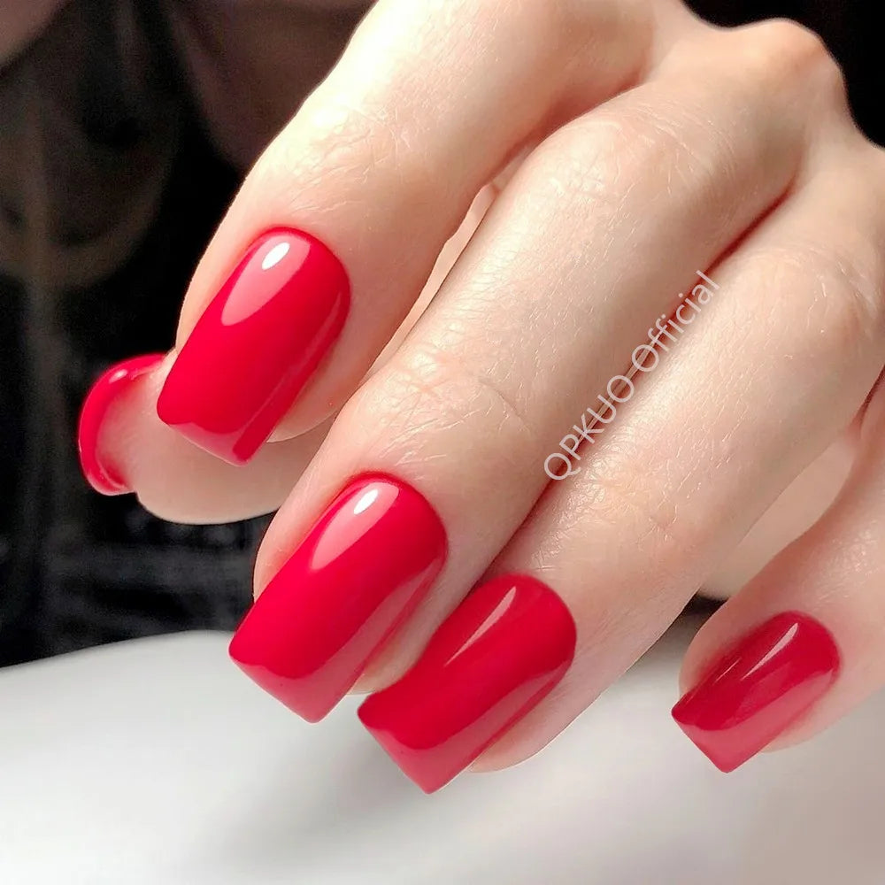 Dark Brown Press-On Nails - Long Acrylic Full Cover Tips