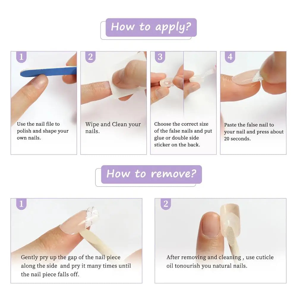 Dark Brown Press-On Nails - Long Acrylic Full Cover Tips