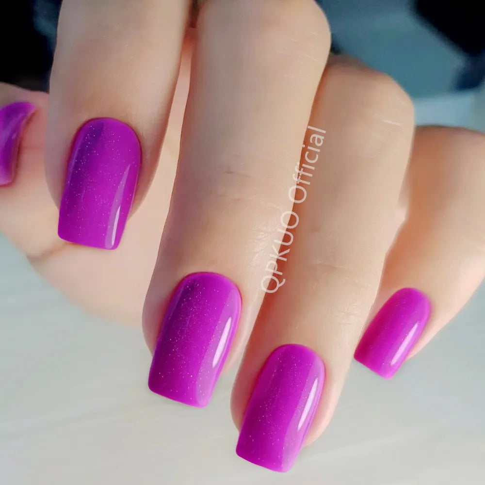 Dark Brown Press-On Nails - Long Acrylic Full Cover Tips