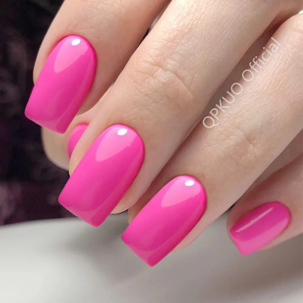 Dark Brown Press-On Nails - Long Acrylic Full Cover Tips