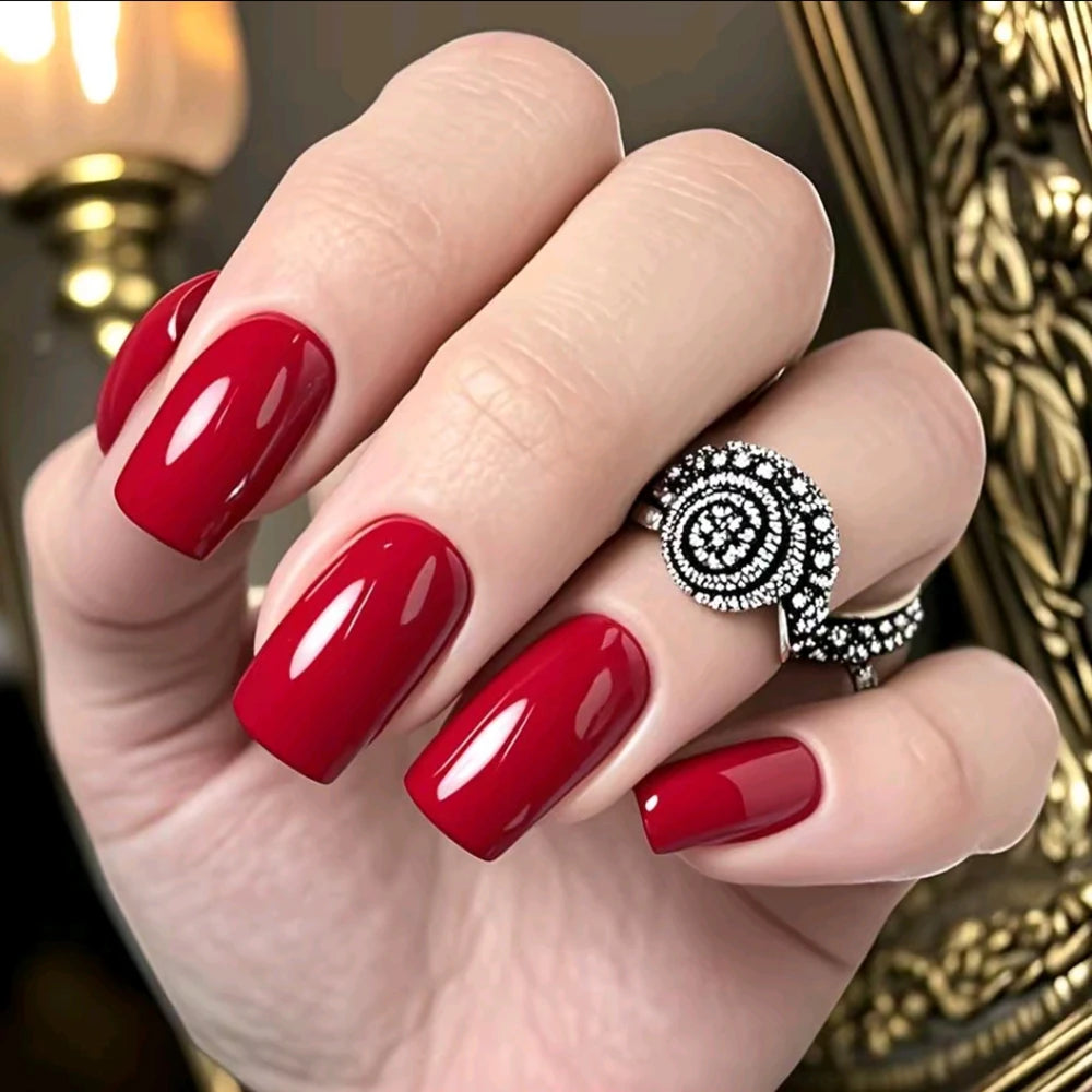 Dark Brown Press-On Nails - Long Acrylic Full Cover Tips